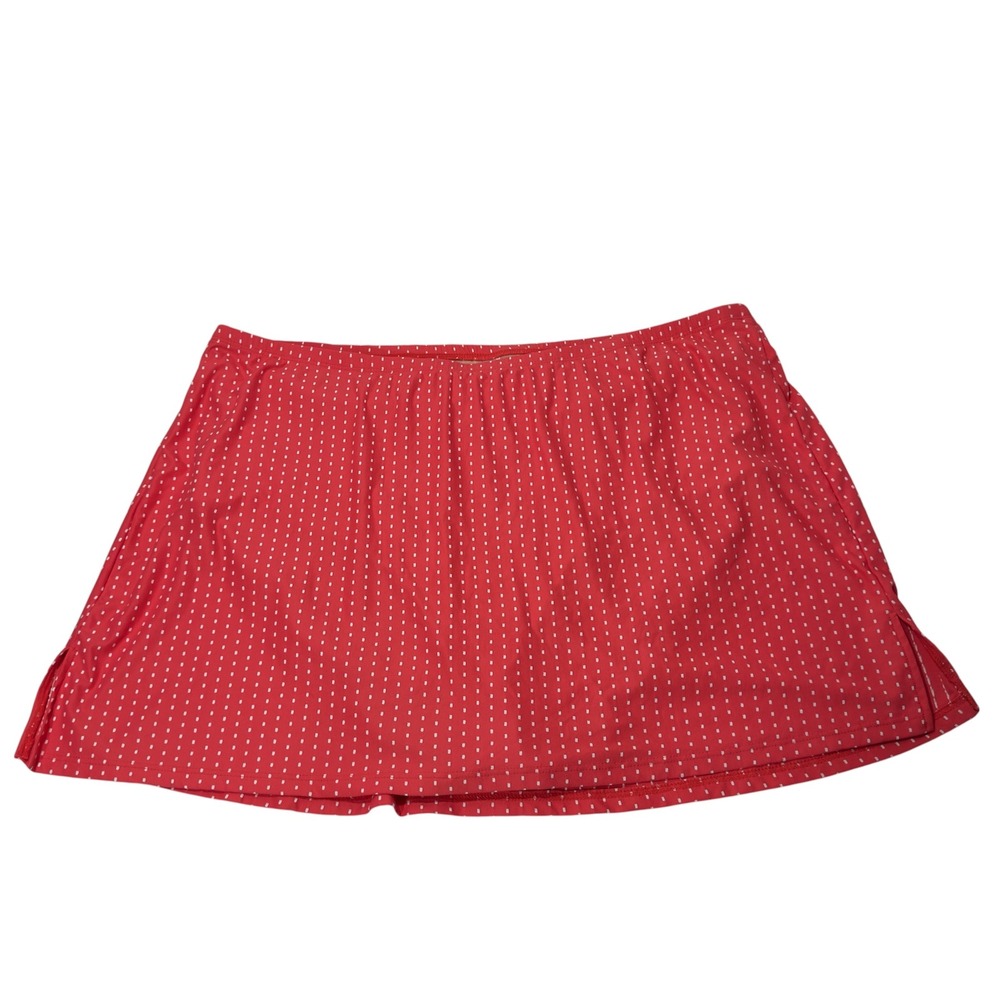 Swim by Cacique Womens Coral White Micro Dot‎ High Waist Swim Skirt Size 20 - Picture 2 of 11